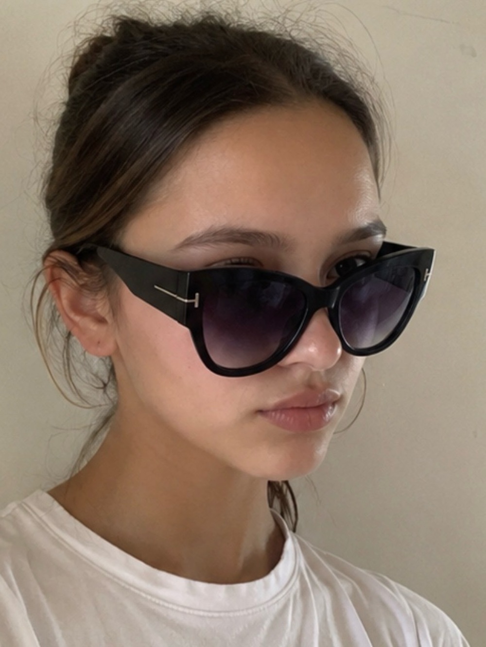 Black Cat-Eye Gradient Lens Sunglasses - Women Accessories